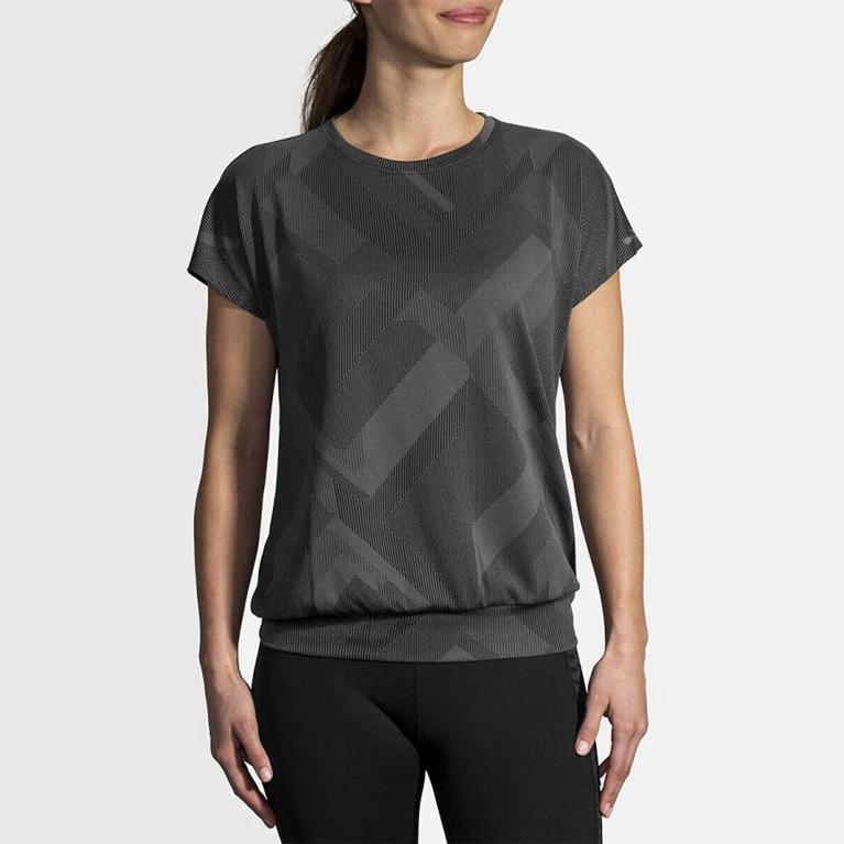 Brooks Array - Camisetas Manga Corta Mujer - Gris (IADT-76523)